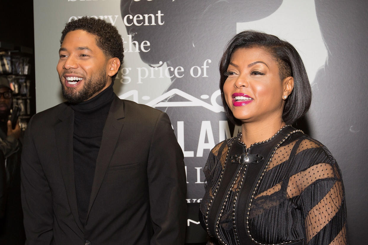 Jussie Smollett is getting support from former co-star Taraji P. Henson (pictured in 2017). (Photo: Jeff Schear/Getty Images for M.A.C. Cosmetics)