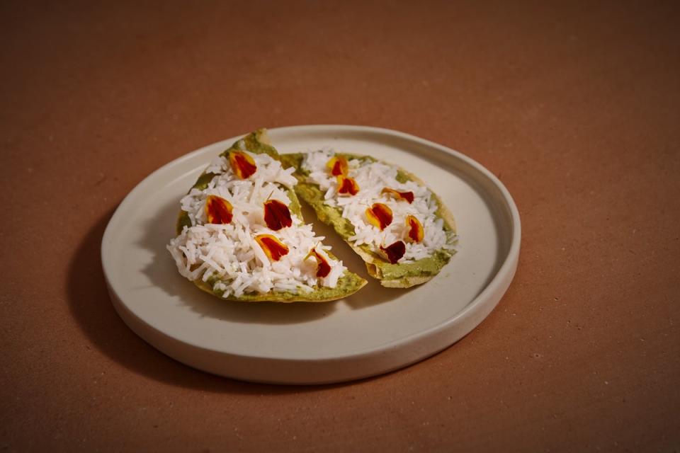 A crab tostada at Ixchel, Chelsea (Ixchel)