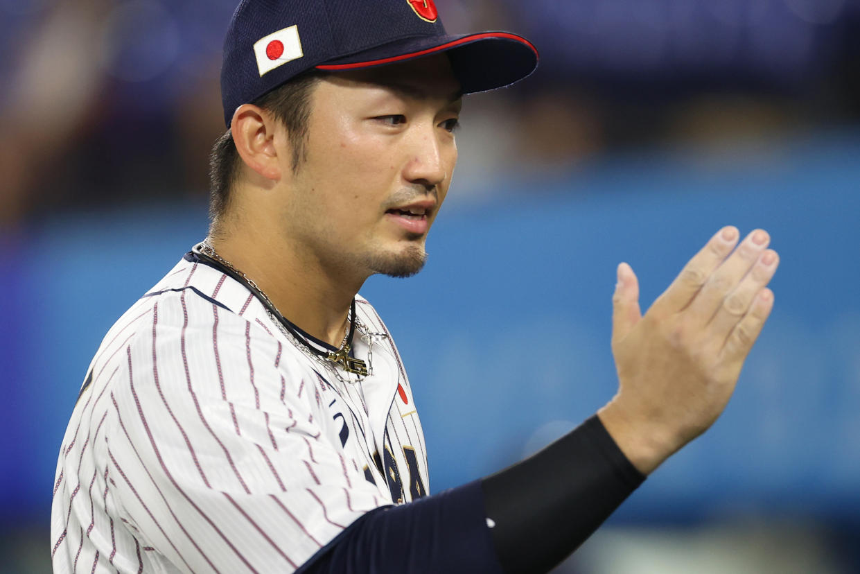 Seiya Suzuki, seen here playing for Team Japan in the Tokyo Olympics, is headed to MLB to join the Chicago Cubs. (Photo by Koji Watanabe/Getty Images)