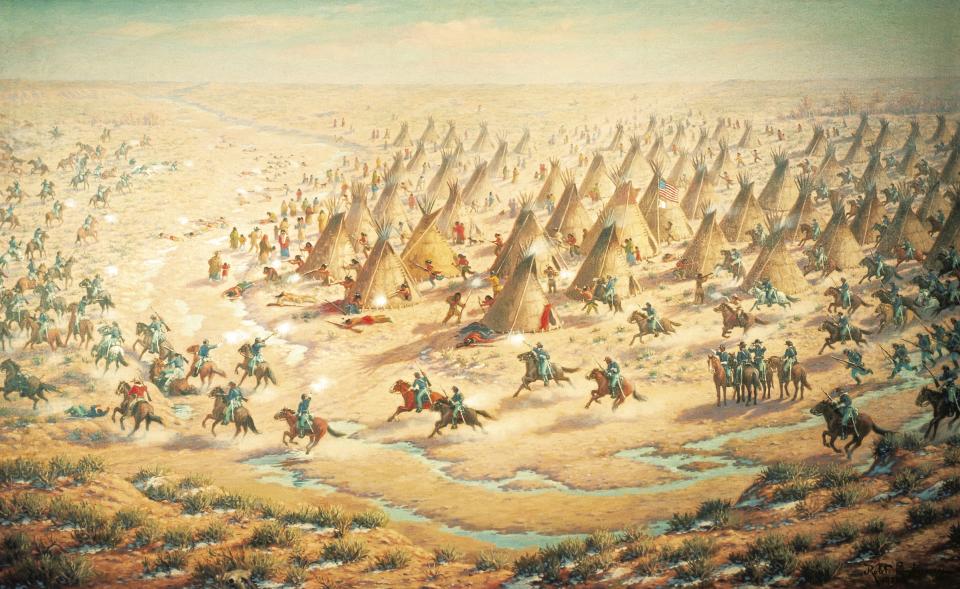 Sand Creek Massacre, Nov. 29, 1864, by Robert Lindneux. | De Agostini via Getty Images