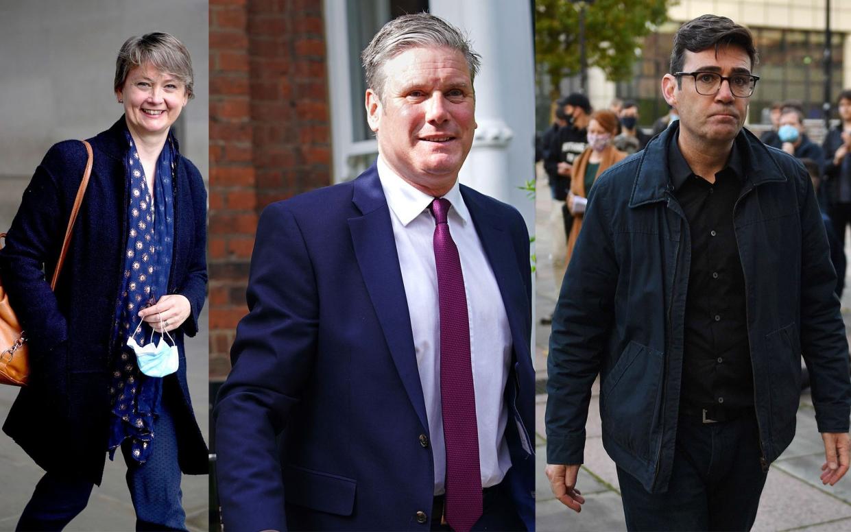 Yvette Cooper, Sir Keir Starmer and Andy Burnham - Yui Mok/PA Wire, Jacob King/PA Wire