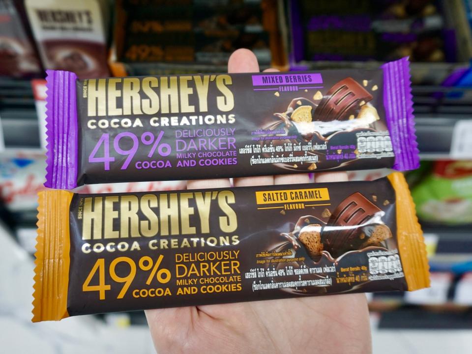hershey's chocolate on thai market shelves