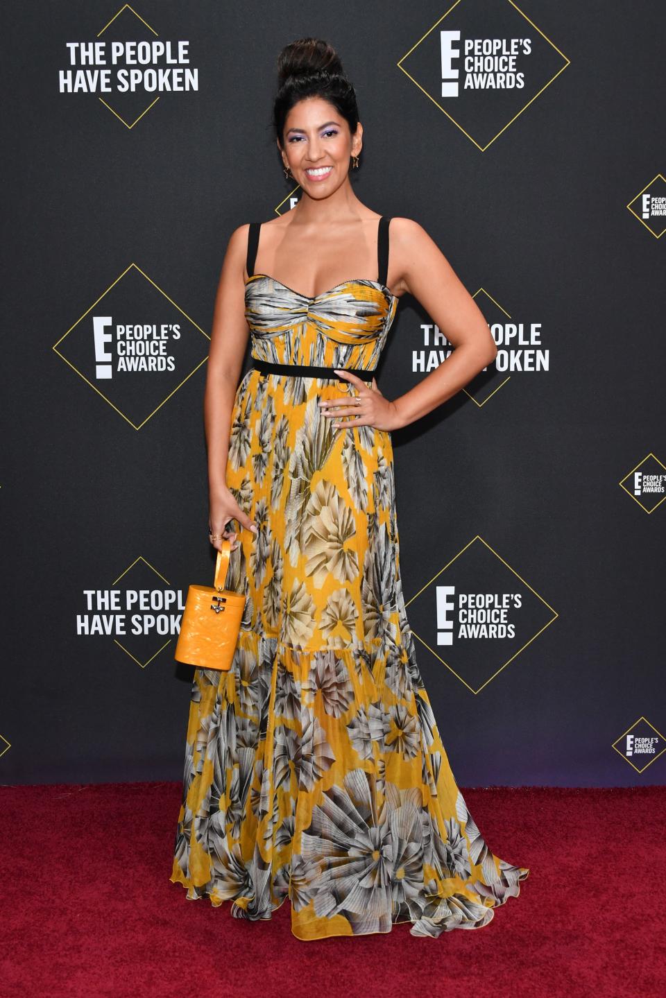 Stephanie Beatriz wearing Maria Lucia Hohan