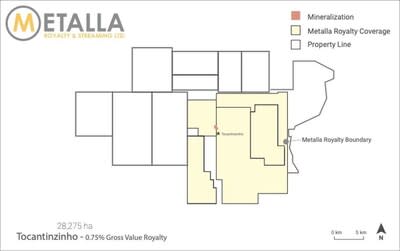 Royalty Map (CNW Group/Metalla Royalty & Streaming Ltd.)