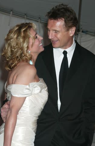 Gregory Pace/FilmMagic Natasha Richardson and Liam Neeson during The Costume Institute's Gala Celebrating "Chanel" at The Metropolitan Museum of Art in New York City.