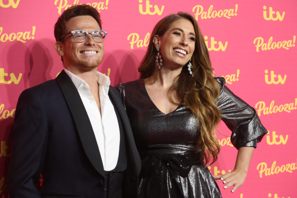 LONDON, ENGLAND - NOVEMBER 12: Joe Swash and Stacey Solomon attend the ITV Palooza 2019 at The Royal Festival Hall on November 12, 2019 in London, England. (Photo by Lia Toby/Getty Images)