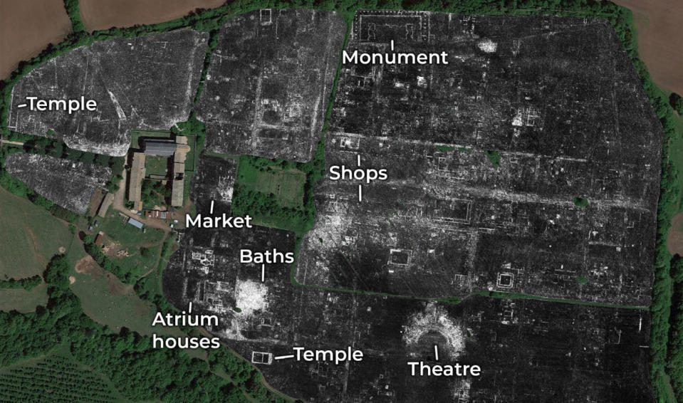 Details of the GPR map of Falerii Novi