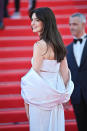 <p>Anne Hathaway glows on May 19 at the Cannes Film Festival premiere of <em>Armageddon Time</em> in France. </p>