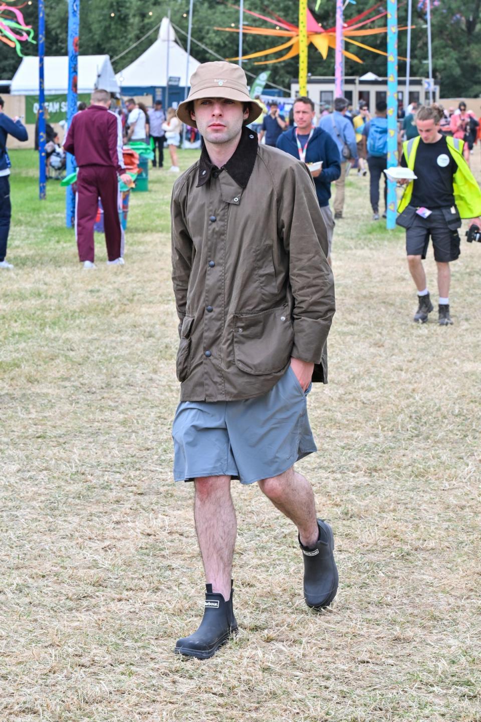 Lennon Gallagher in a family signature bucket hat (Dave Benett)