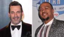 Bei "Mad Men"-Star Jon Hamm sind die Haare schon etwas angegraut, dem legendäre Musikproduzent Timbaland hingegen sieht man sein Alter kaum an. Beide sind am 10. März geboren und feierten 2022 ihren 51. Geburtstag. (Bild: Toni Anne Barson/WireImage/ Kris Connor/Getty Images)