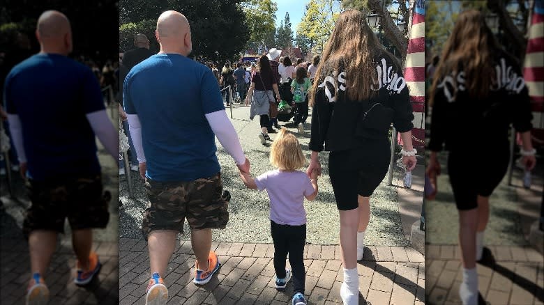 The Goldman family in Disneyland