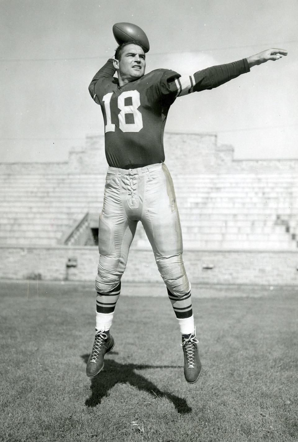 Tobin Rote, Green Bay Packers, in a photo dated Aug. 15, 1956.