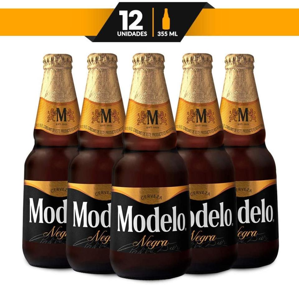 Cerveza Obscura, Negra Modelo, 12 botellas de 355 ml c/u/Amazon.com.mx