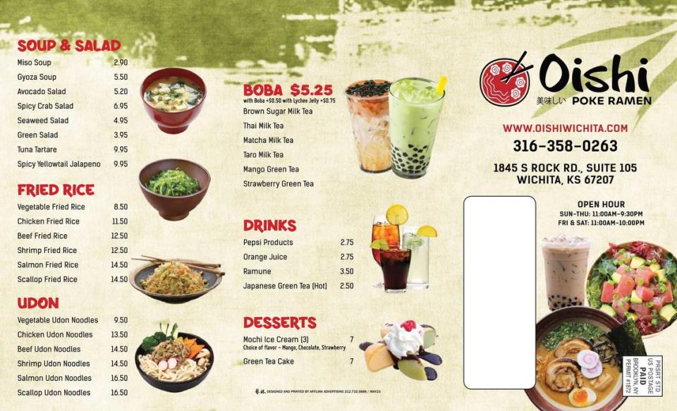 Oishi menu page 2
