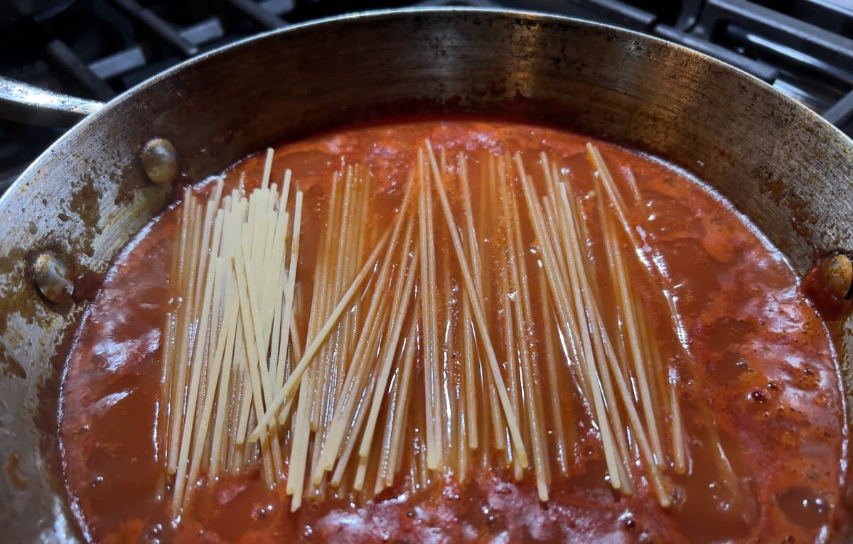 Add spaghetti<p>Theresa Greco</p>