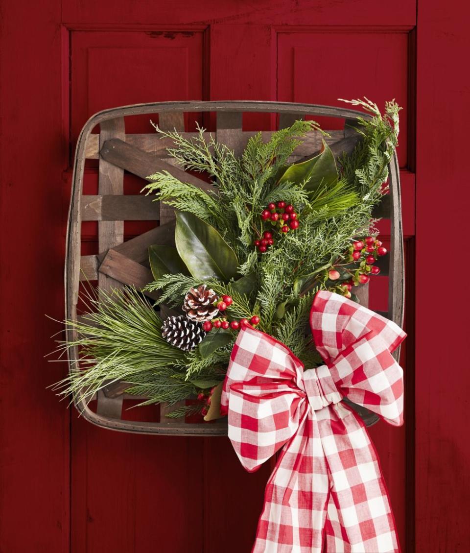 DIY Tobacco Basket Wreath