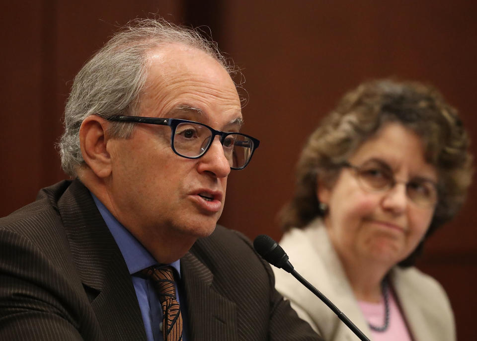 Norm Ornstein, resident scholar at the American Enterprise Institute speaks during the Democratic Policy and Communications Committee hearing in the Capitol building on July 19, 2017 in Washington, DC. (Joe Raedle/Getty Images)
