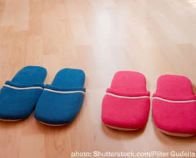 Keep slippers near the door