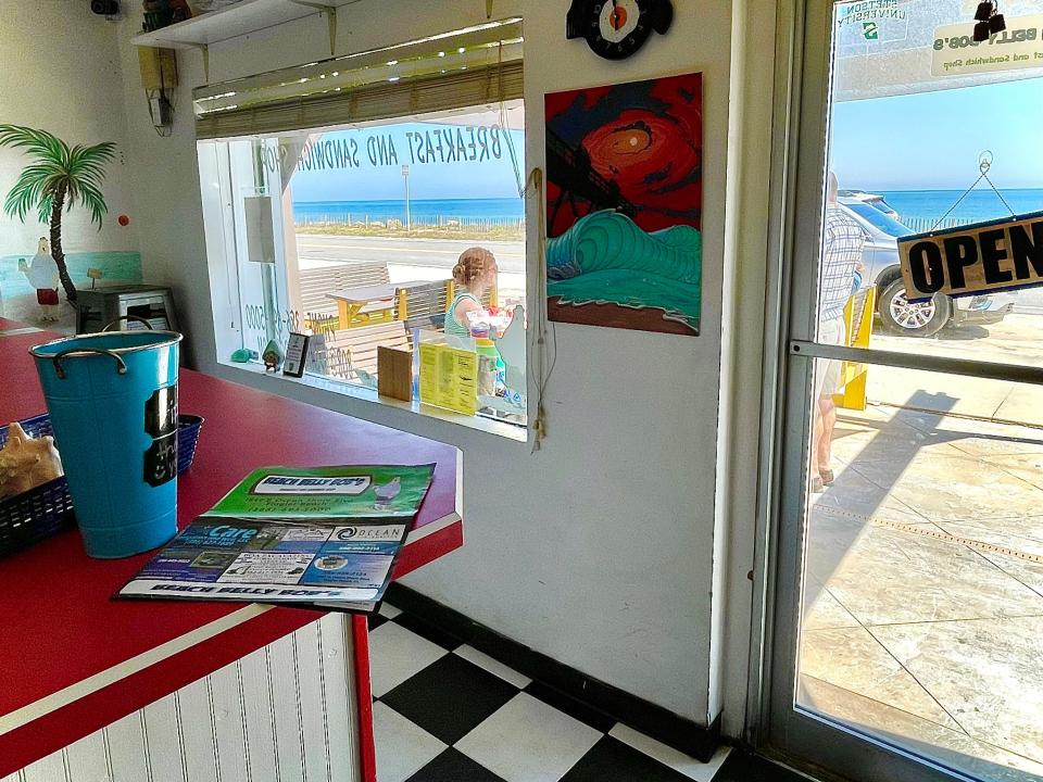 Inside Beach Belly Bob's Sandwich Shop in Flagler Beach.