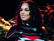 <p>Singer and actress Alicia Keys speaks at the Communication Arts Program Symposium at the National Black Theatre on March 27, 2009 in New York City.</p>