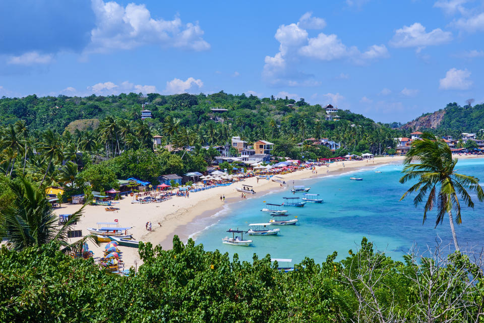 Sri Lanka, Southern Province, South Coast beach, Galle district, Unawatuna beach