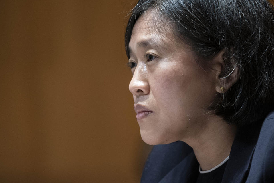 U.S. Trade Representative Katherine Tai announced the Biden administration's support for the waiver on Wednesday. (Photo: Sarah Silbiger/Getty Images)