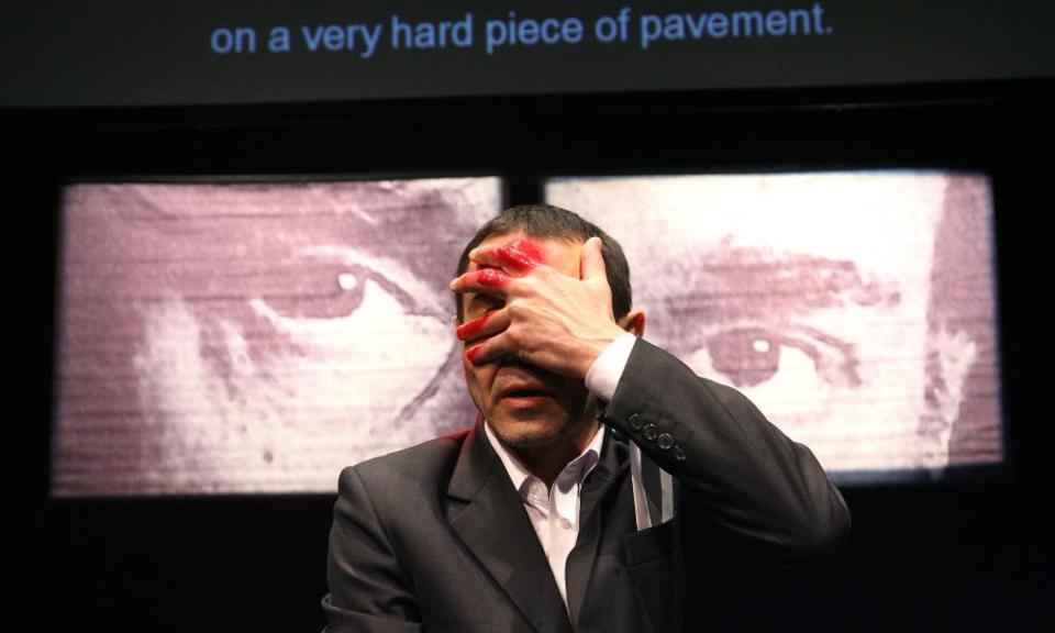 Oleg Sidorchik in Being Harold Pinter by Belarus Free Theatre at Soho Theatre in London in 2008