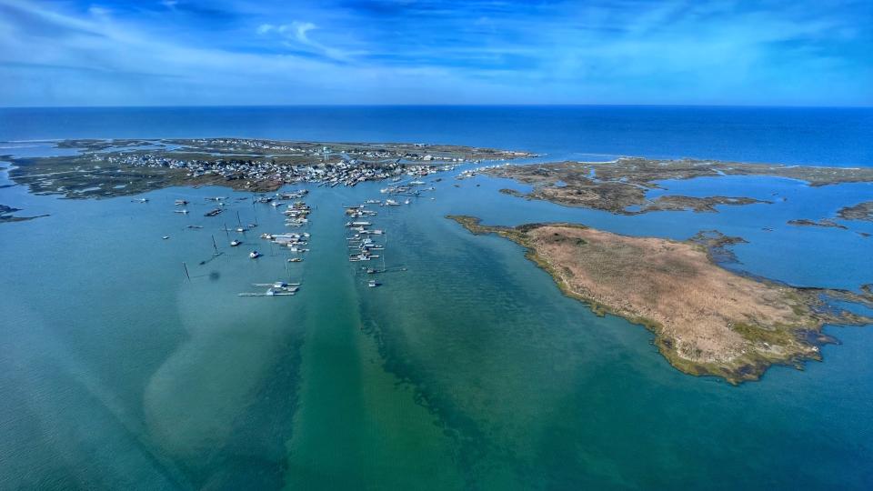 Aerial view of Tangier Island (WAVY Photo/Tom Schaad)
