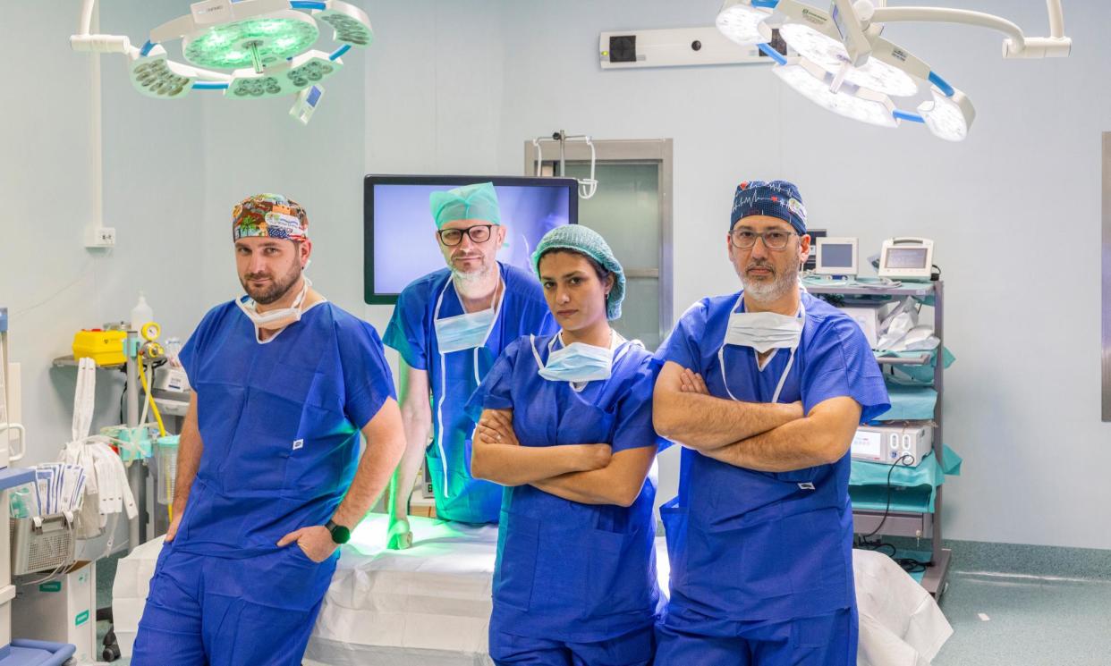 <span>From left: Francisco Javier Pereyra, Martin Venturini, Laura Lator and Alejandro Bertolotti.</span><span>Photograph: Roberto Salomone/The Guardian</span>