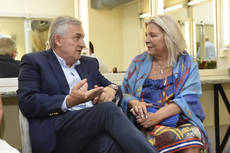 Gerardo Morales y Elisa Carrió, en el Gran Rex