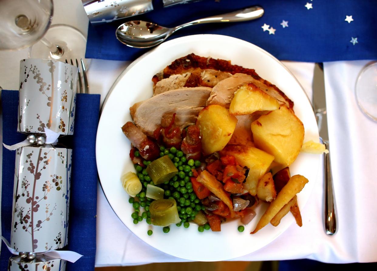 A traditional Christmas dinner. Stock image. (PA).