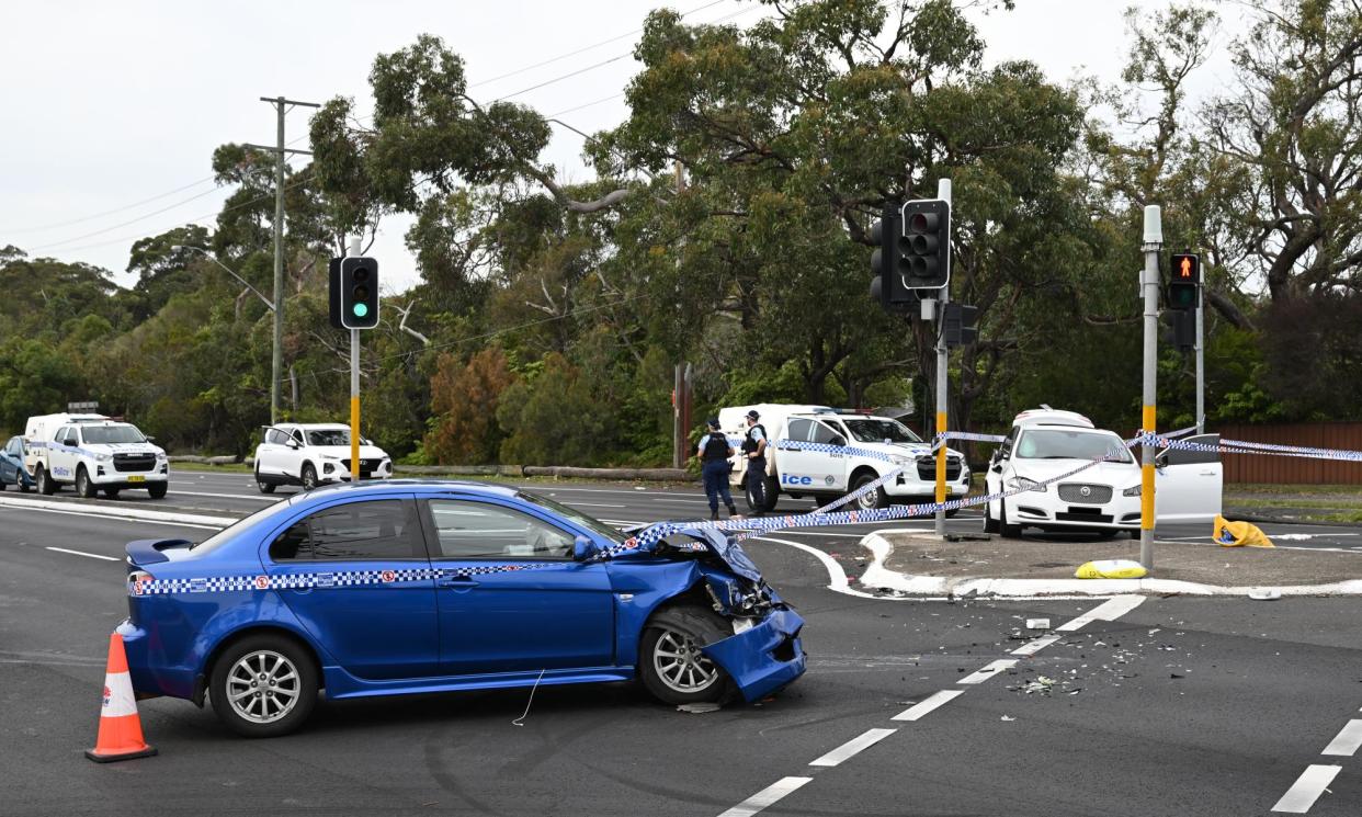 <span>In total six people were injured during the incident in Engadine, including a police officer.</span><span>Photograph: Dean Lewins/AAP</span>