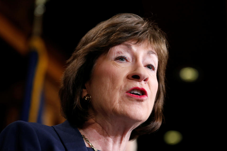 Sen. Susan Collins (R-Maine) said on Sunday she would not support a