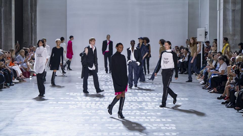 new york, usa september 08 a model walks the runway during the helmut lang ready to wear springsummer 2024 fashion show as part of the new york fashion week on september 08, 2023 in ny photo by victor virgilegamma rapho via getty images