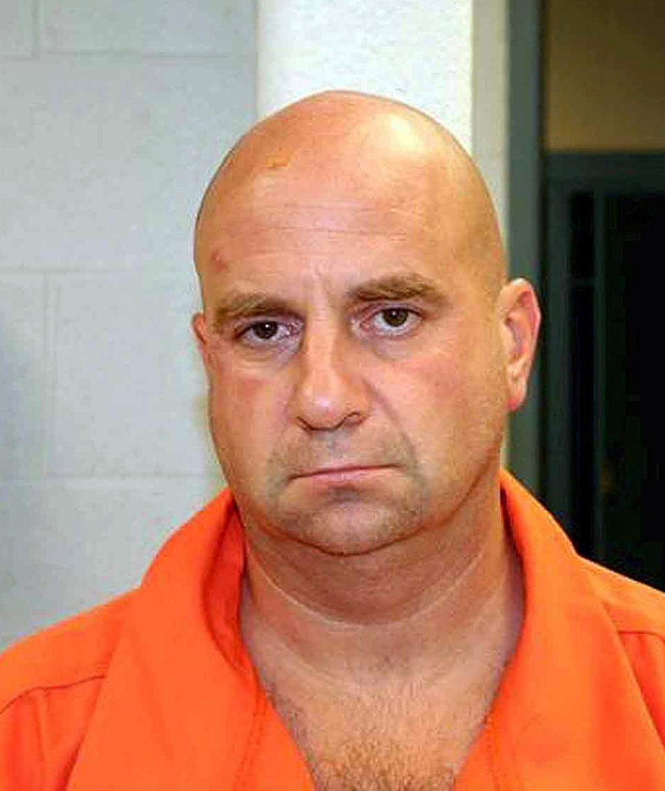 FILE - In this photo supplied by the Connecticut State Police, Steven Hayes is shown. The Connecticut Supreme Court issued a 7-0 decision Monday, April 12, 2021 upholding the convictions against Joshua Komisarjevsky. Hayes and Komisarjevsk are serving life prison sentences for the killings of Jennifer Hawke-Petit and her daughters, 11-year-old Michaela and 17-year-old Hayley, in their Cheshire, Conn. home.(Connecticut State Police via AP)