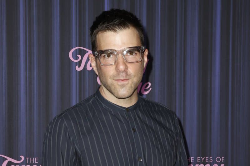 Zachary Quinto attends the New York premier of "The Eyes of Tammy Faye" in 2021. File Photo by Jason Szenes/UPI