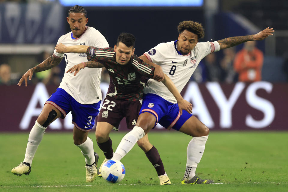 Hirving Lozano tampoco ha encontrado su mejor ritmo en la Selección Mexicana, y fue prácticamente anulado por los Estados Unidos en la Final de la Concacaf Nations League. (Foto: Ron Jenkins/USSF/Getty Images para USSF)