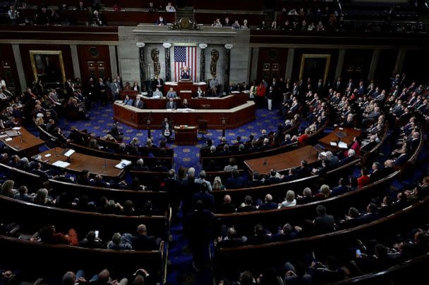 PHOTO: Speaker of the House Kevin McCarthy addresses the U.S. House of Representatives for after being elected at the U.S. Capitol in Washington, Jan. 7, 2023. (Evelyn Hockstein/Reuters)