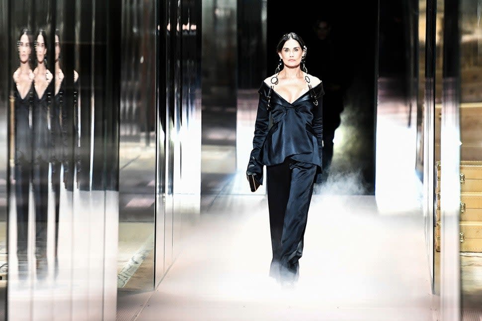 Demi Moore Makes Surprise Runway Appearance in Fendi Couture Show