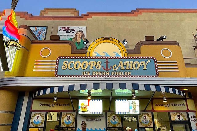 The exterior of Scoops Ahoy at Halloween Horror Nights 2023 at Universal Studios Hollywood.Pt Hhn Scoopsahoy