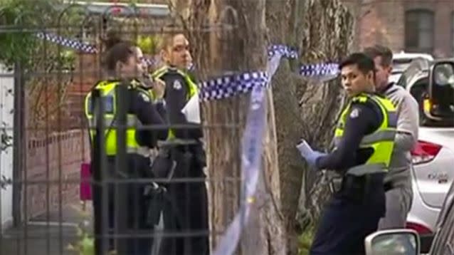 Emergency services were called to the home at Richmond in Melbourne's southeast on Tuesday. Photo: 7 News