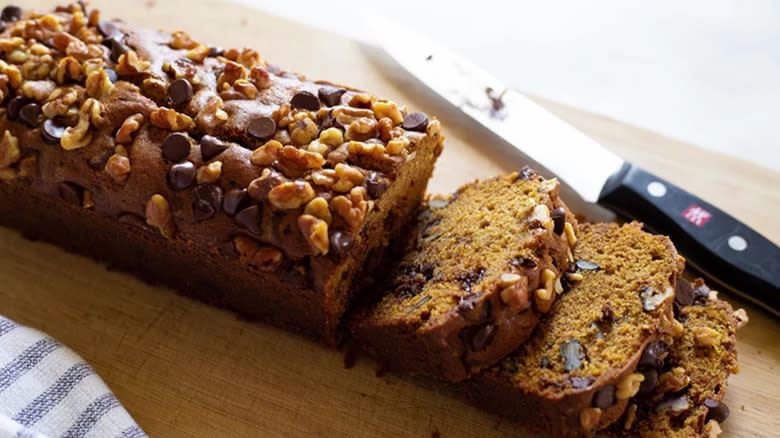 harvest spice bread with chocolate chips