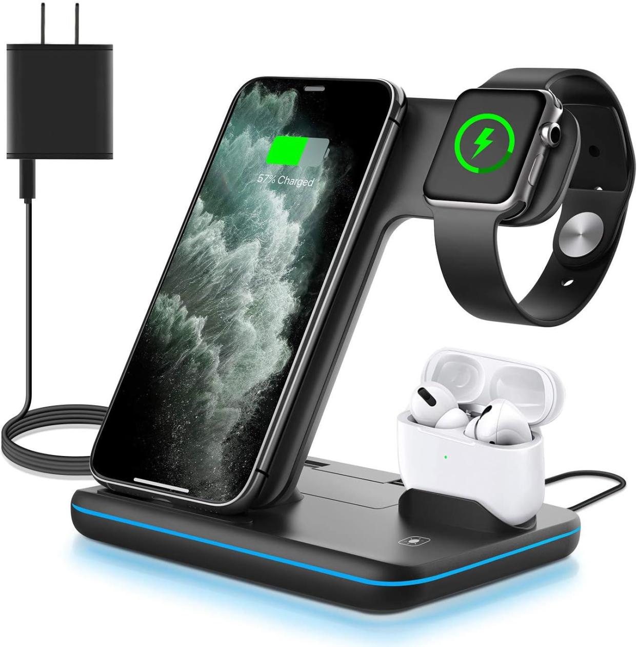 WAITIEE Wireless Charger 3-in-1, Black