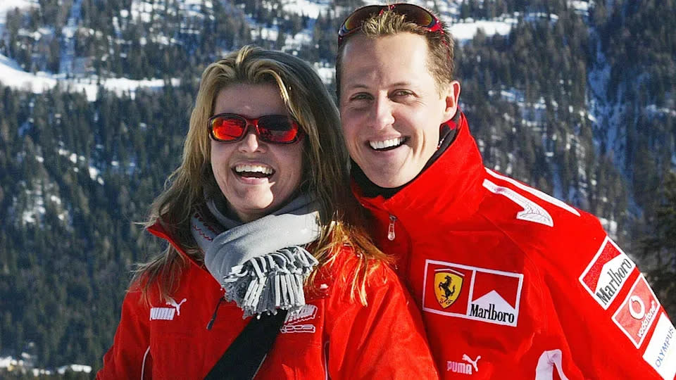 Michael Schumacher and his wife Corinna are pictured here in Italy in 2005. 