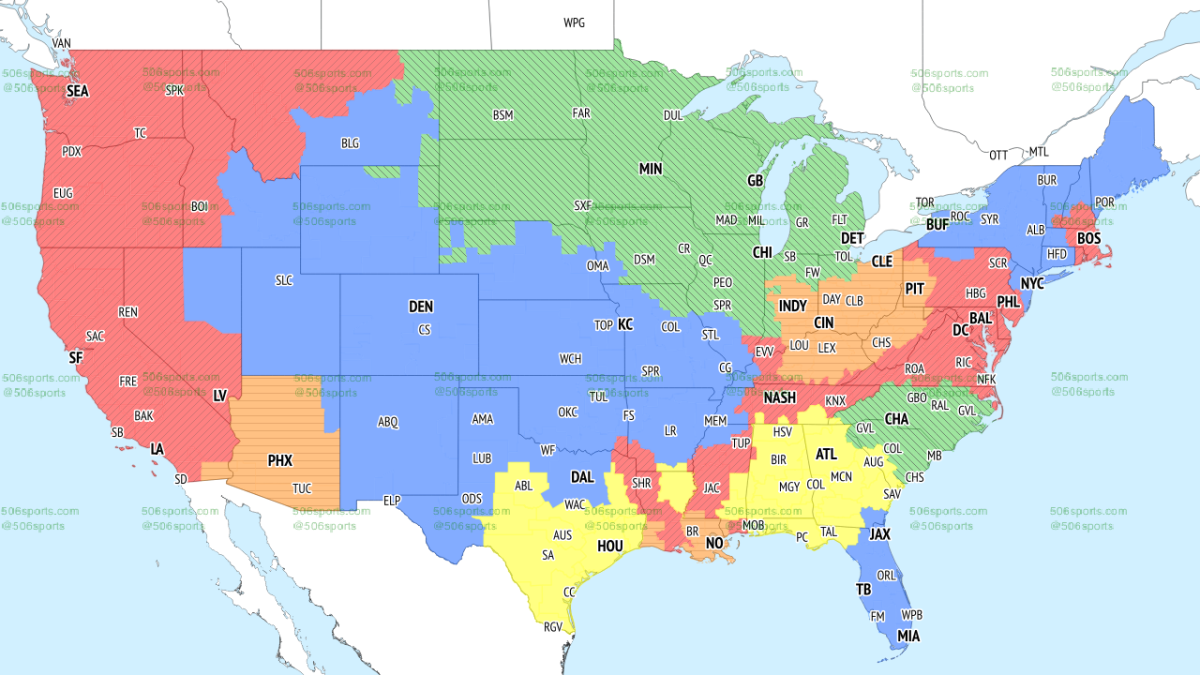 NFL Week 2 TV coverage maps