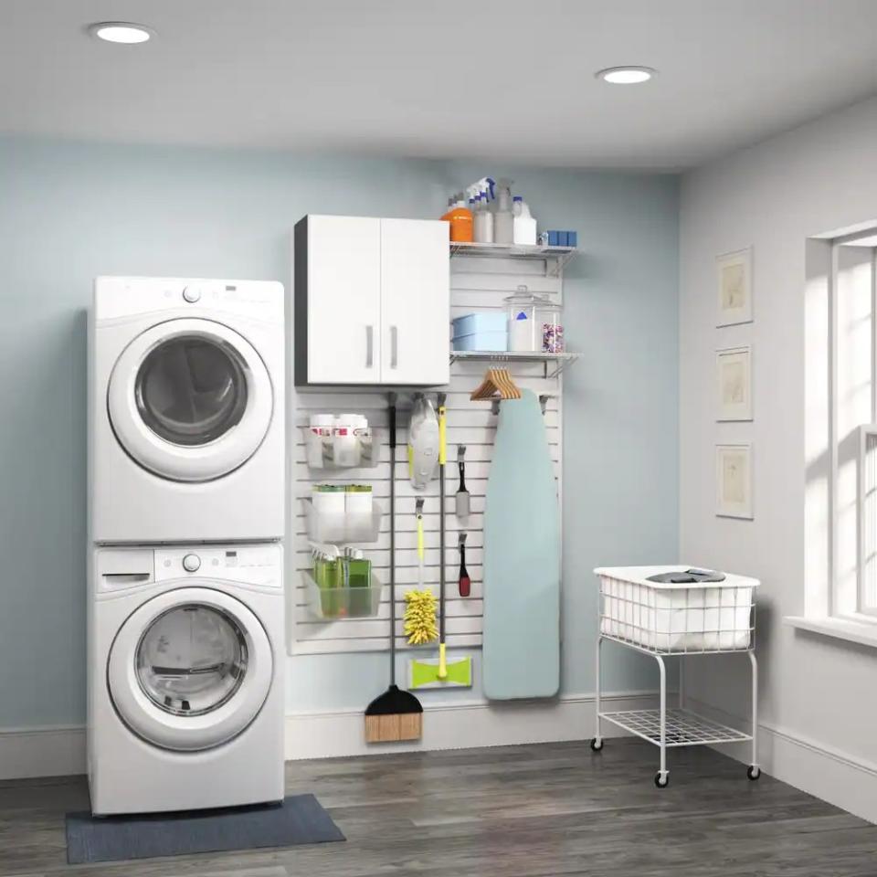 Modular laundry room system, laundry room storage ideas
