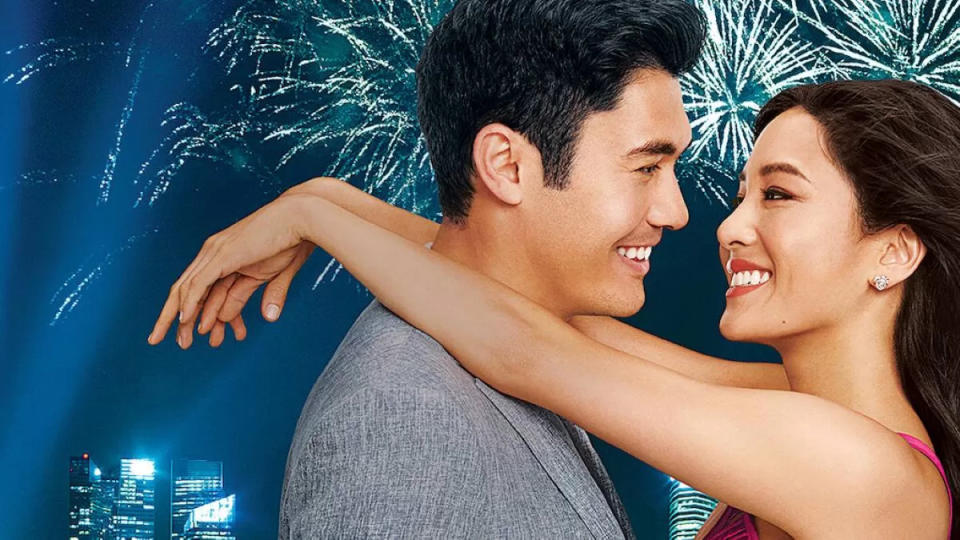 crazy rich asians tv show - poster of henry golding and constance wu