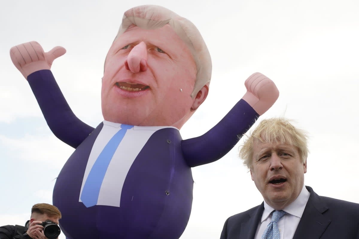Boris Johnson celebrated after defeating Labour in the Hartlepool by-election 2021 (PA Archive)