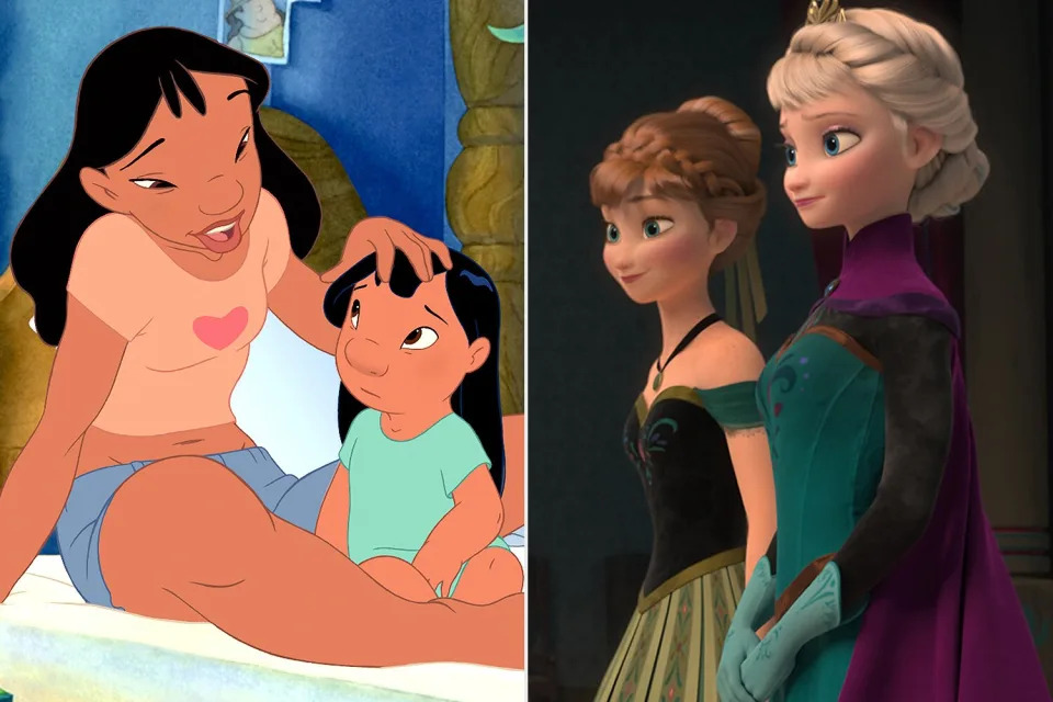 LILO & STITCH, Nani, Lilo, 2002, FROZEN, Anna (voice: Kristen Bell), Elsa (voice: Idina Menzel), 2013