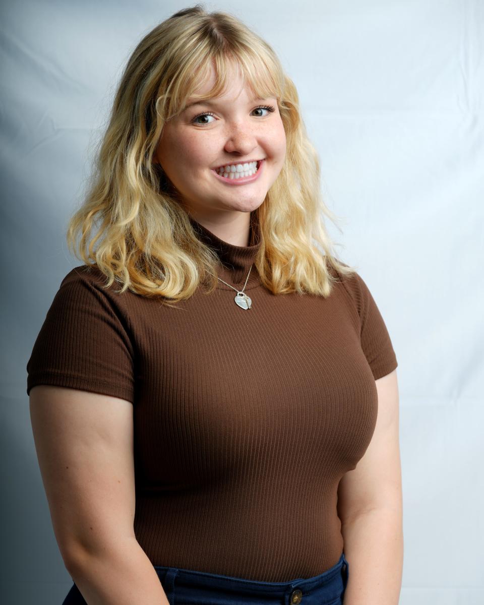 Meredith Perkins, newsroom intern on the editorial page team, pictured, Monday, June 3, 2024, at The Cincinnati Enquirer newsroom in Downtown Cincinnati.